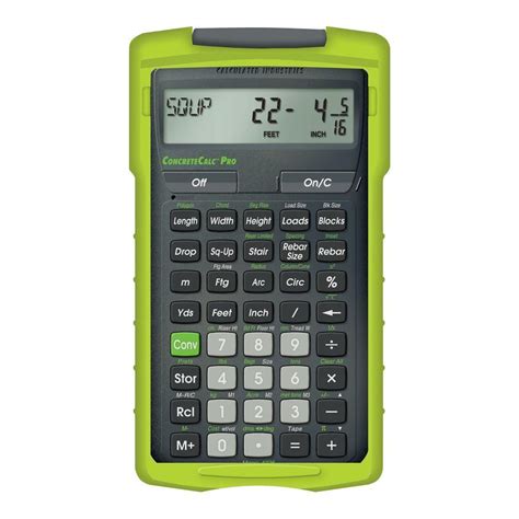 Calculated Industries Concretecalc Pro Calculator 4225 The Home Depot