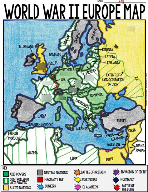 World War Ii Europe Map Diagram Quizlet
