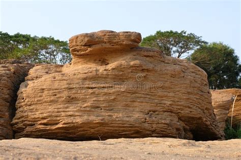 Stone Mountain At Sam Phan Bok Grand Canyon Of Thailand Stock Image