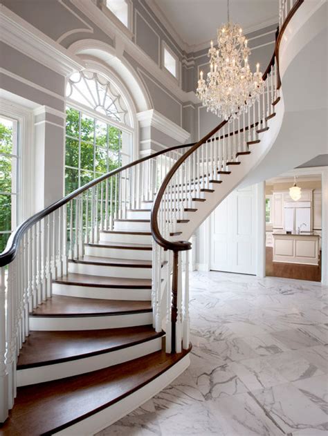 Stair rule of thumb formulas for planning a comfortable staircase. Elegant Staircase | Houzz