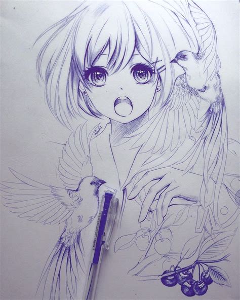 Wow This Is With JUST A PEN Art Manga Manga Drawing Anime Art Girl