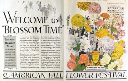 My grandmother doesn't have much hair anymore. 1931 "Say It With Flowers" Ad ~ Flower Festival, Vintage ...