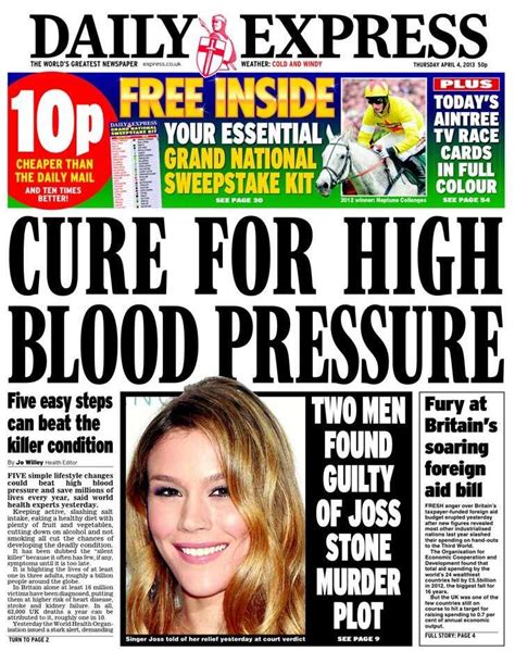 The term tabloid journalism refers to an emphasis on such topics as sensational crime stories, astrology, celebrity gossip and television, and is not a reference to newspapers printed in this format. Tabloid Watch: The Express and salt (cont.)