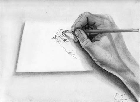 Hand Drawing Hand By Kenpjones On Deviantart