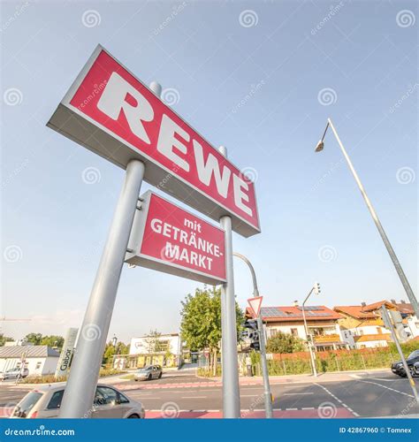 Rewe Editorial Image Image Of Copyspace Rewe Sign 42867960
