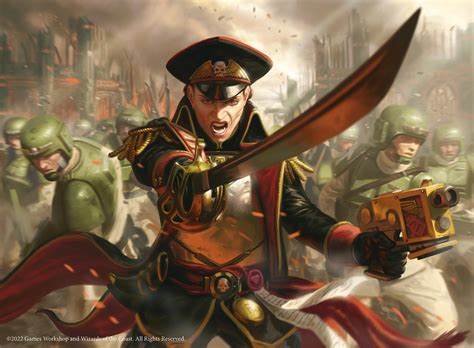 Commissar Severina Raine Mtg Art From Warhammer 40000 Set By Jake