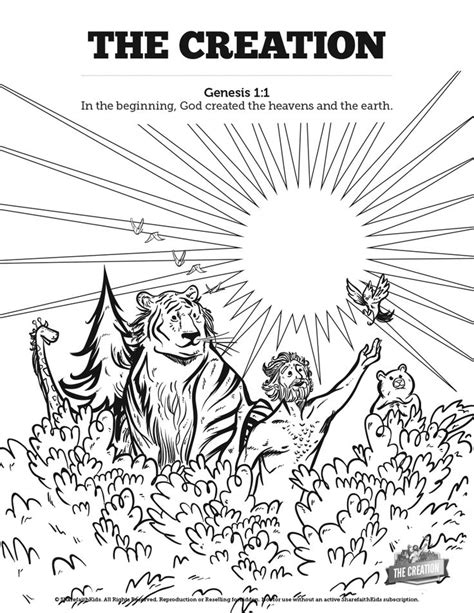Gods Creation Coloring Pages For Kids Days Of Creation Coloring