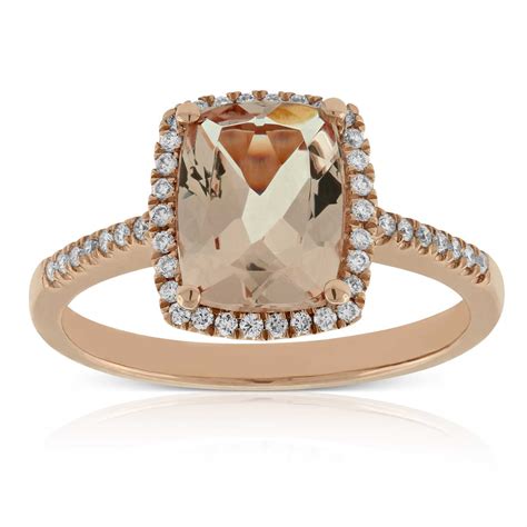 Rose Gold Morganite And Diamond Ring 14k Ben Bridge Jeweler