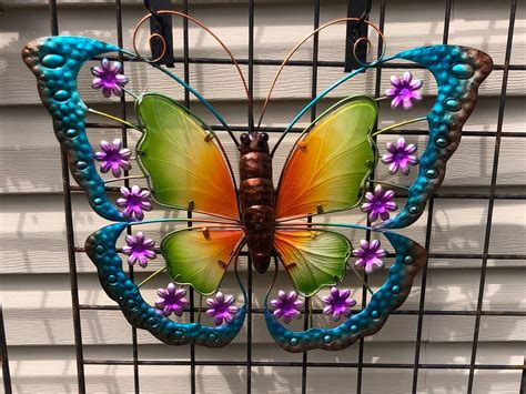 Beautiful Butterfly Outdoor Metal Hanging Decor 22inches X Etsy