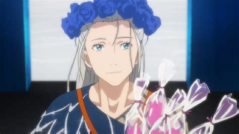 #help hes so gorgeous #yuri on ice #yuri on ice victor #victor nikiforov #yoi #yoi victor #my art #damn i already love him #yoi is soooo good #those are a bunch of screencaps from that scene bc it looked absolutely amazing. Victor Nikiforov | Wiki Yuri on Ice | Fandom
