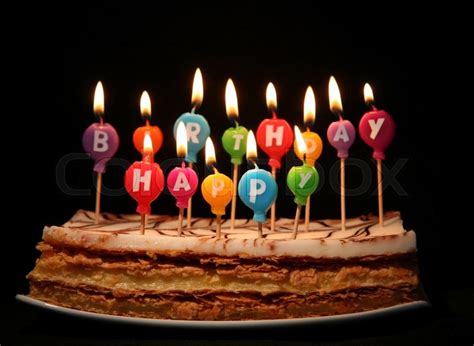 Kuchen mit kerze gratis bild zum malen. Jahrestag, torte, kuchen | Stockfoto | Colourbox