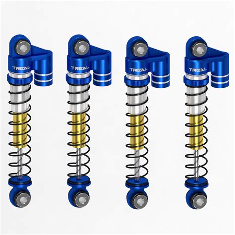 Treal Fcx24 Shocks 43mm Threaded Tele Double Barrel Shocks 4 For Fms