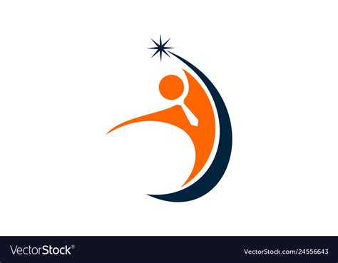 Career Coaching Logo Design Template Image Vector Image