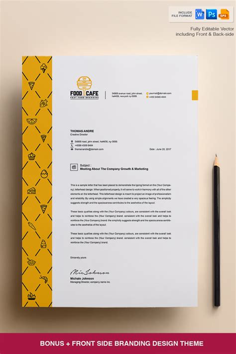 creative letterhead template corporate identity template