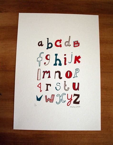 Alphabet Screen Print An Edition Of 20 Prints 3 Colours Flickr