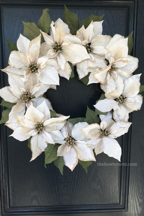 How To Make A Poinsettia Wreath Poinsettia Wreath Holiday Wreaths