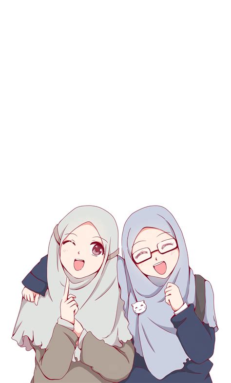 Beautifulpretty Cutefriendship Islamic Cartoon Anime Muslimah Anime Muslim