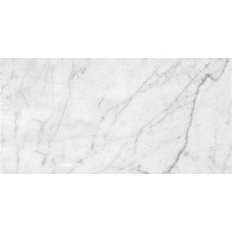 White Carrara C Honed Marble Tiles 12x24