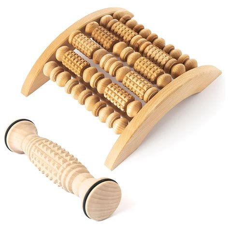 Massage Roller Foot Wooden Set Tuulisi