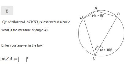 Quadrilateral ABCD Is Inscribed In A Circle What Is The Measure Of