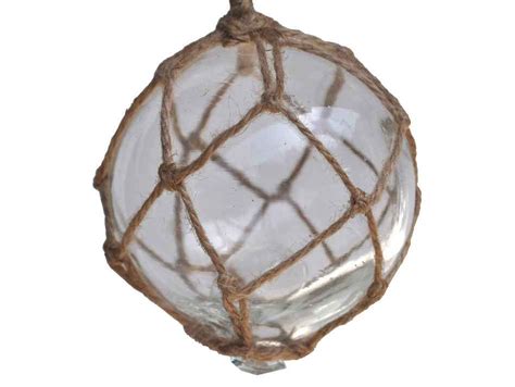 Someone daydreams of feeding their family. Buy Clear Japanese Glass Ball Fishing Float With Brown ...