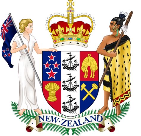 Coat of arms of New Zealand - Nuova Zelanda - Wikipedia | Coat of arms, New zealand, New zealand ...