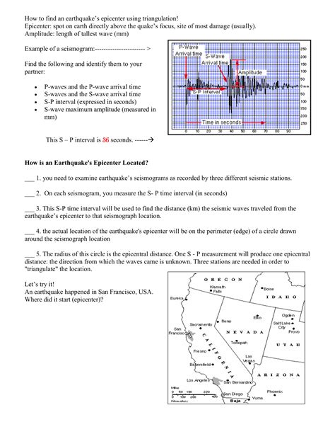 ️Epicenter Triangulation Worksheet Free Download| Goodimg.co