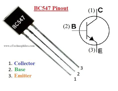 BC547 Transistor Pinout Specs Datasheet Equivalent And Uses