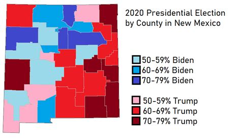 2020 Presidential Election Results By County In New Mexico Oc R