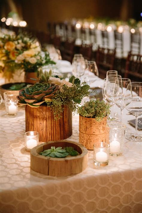 Now is the time to order fall table decorations to create a warm cozy home. Modern Fall Wedding with a Candlelit Dinner | Succulent ...