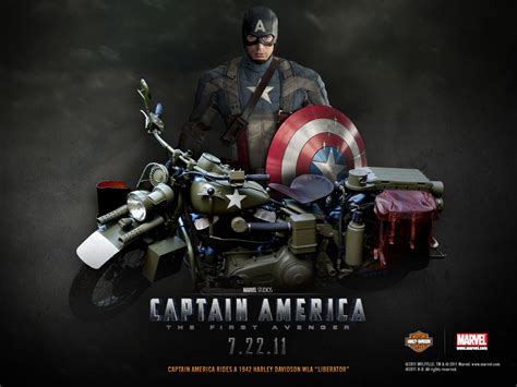 Free Download Fashion And Action Captain Americas 1942 Harley Davidson