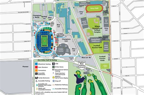 Michigan Stadium Parking Map
