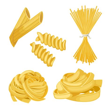 Pasta Italian Food Set Cartoon Vector Illustration 17415960 Vector Art