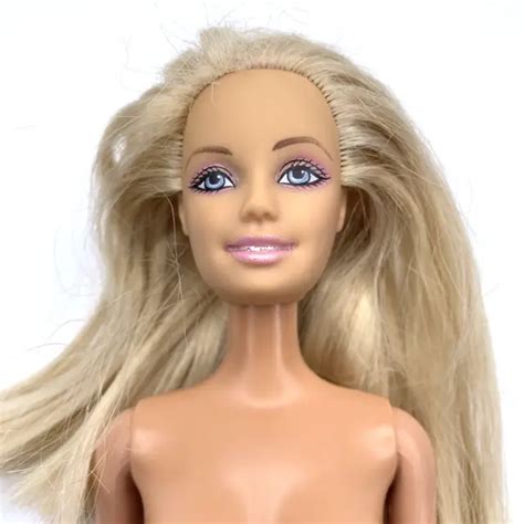 barbie doll nude ceo face mattel blonde hair blue eyes bendable knees 2 99 picclick