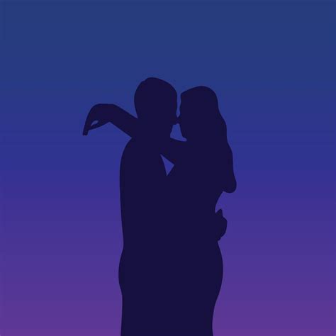 Silhouette Of Lovers Embracing The Embrace Of A Man And A Woman Vector Illustration 17544953