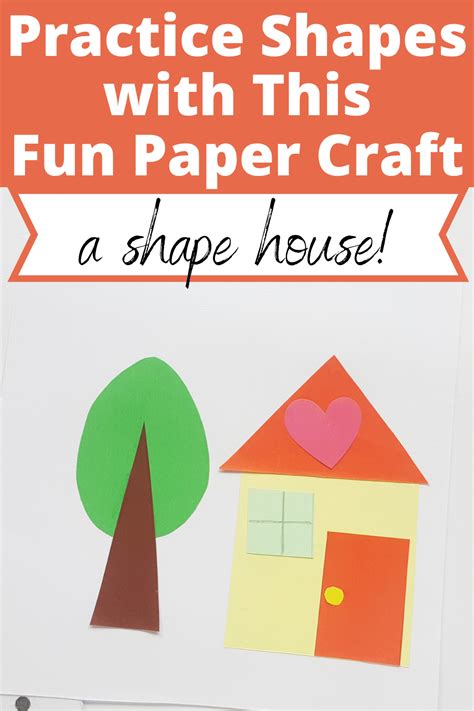 Paper Shape House Craft For Kids With Free Template