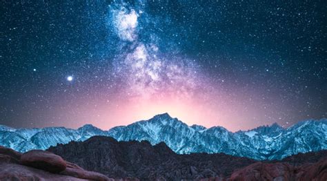 1080x2310 Resolution Starry Night Over Mountains Cool Photography