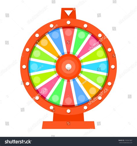Wheel Of Fortune Flat Design Template Stock Vector Illustration