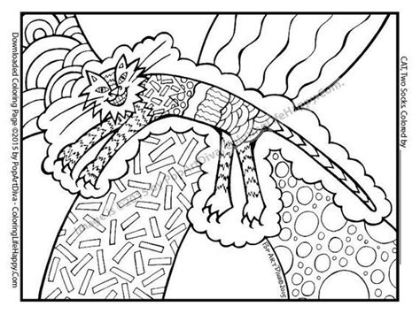 Download Two Socks the CAT Printable COLORING Page, Instant ...