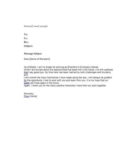 Maybe you would like to learn more about one of these? Sample Goodbye Email | Business Mentor