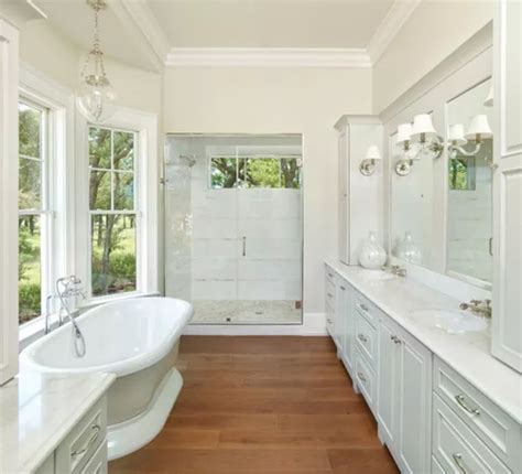 White Painted Wood Floors Bathroom Flooring House