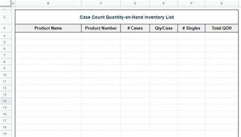 Physical Inventory Count Sheet Excel Ms Excel Templates