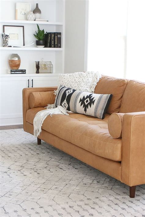 Real leather is a natural product created from the process of curing animal skins called tanning. Sven Charme Tan Sofa | Tan sofa living room, Leather ...