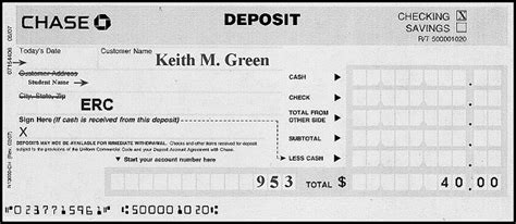 How do you fill out a deposit slip with multiple checks. Chase Deposit Slip