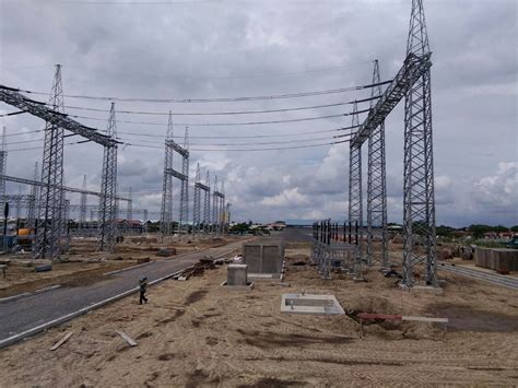 Tesmec transmission line stringing equipment. » Tudan 275kV Substation Construction