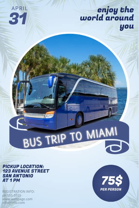 Bus Trip Flyer Template Postermywall