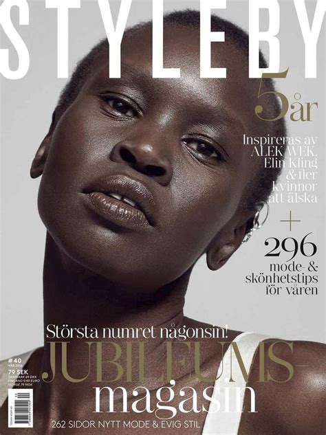 Styleby Alek Wek March 2016 Cover Styleby Magazine Magazine Cover