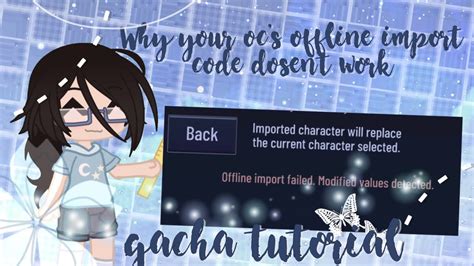 「why Your Ocs Offline Export Codes Dont Work A Gacha Tutorial