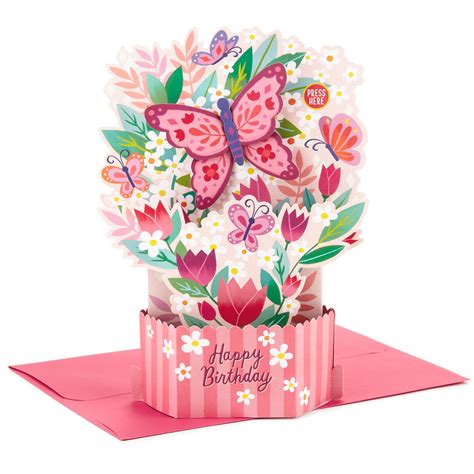Let us help you to express your beautiful messages in the coolest way! Butterfly Bouquet Musical 3D Pop-Up Birthday Card With Motion - Greeting Cards - Hallmark