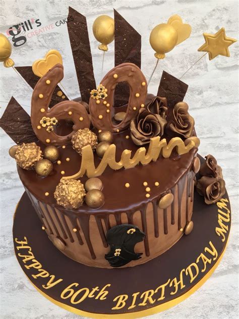 1)mom is going to celebrate her 60th this flowers themed cake could be the simplest but beautiful way to convey your greeting. 60th Chocolate Drip Birthday Cake with Chocolate Shards ...
